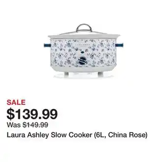 TSC Stores Laura Ashley Slow Cooker (6L, China Rose) offer