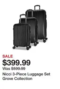 TSC Stores Nicci 3-Piece Luggage Set Grove Collection offer