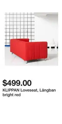 IKEA KLIPPAN Loveseat, Långban bright red offer