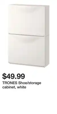 IKEA TRONES Shoe/storage cabinet, white offer