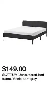 IKEA SLATTUM Upholstered bed frame, Vissle dark gray offer