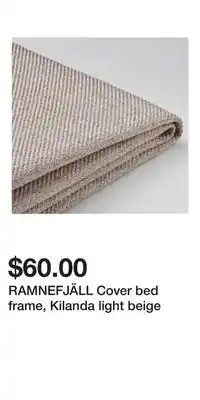 IKEA RAMNEFJÄLL Cover bed frame, Kilanda light beige offer