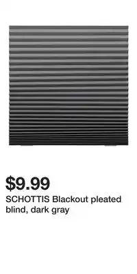 IKEA SCHOTTIS Blackout pleated blind, dark gray offer