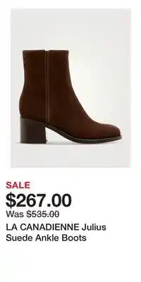 Holt Renfrew LA CANADIENNE Julius Suede Ankle Boots offer