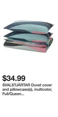 IKEA SVALSTJÄRTAR Duvet cover and pillowcase(s), multicolor, Full/Queen (Double/Queen) offer