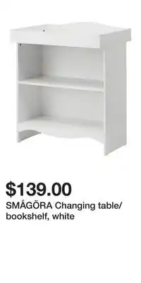 IKEA SMÅGÖRA Changing table/bookshelf, white offer