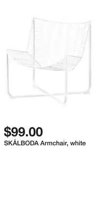 IKEA SKÅLBODA Armchair, white offer