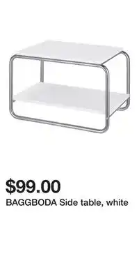 IKEA BAGGBODA Side table, white offer