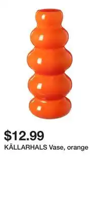 IKEA KÄLLARHALS Vase, orange offer