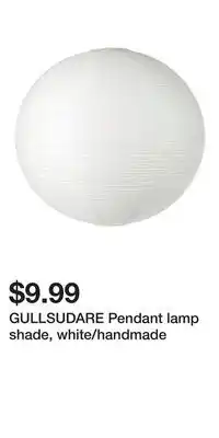 IKEA GULLSUDARE Pendant lamp shade, white/handmade offer