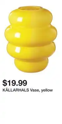 IKEA KÄLLARHALS Vase, yellow offer