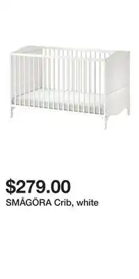 IKEA SMÅGÖRA Crib, white offer