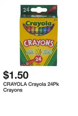 Dollarama CRAYOLA Crayola 24Pk Crayons offer