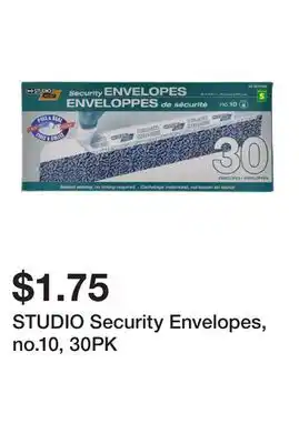 Dollarama STUDIO Security Envelopes, no.10, 30PK offer