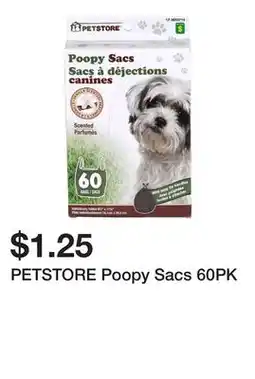 Dollarama PETSTORE Poopy Sacs 60PK offer