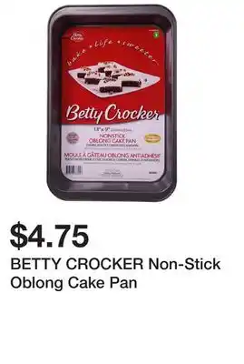 Dollarama BETTY CROCKER Non-Stick Oblong Cake Pan offer