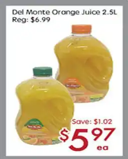 Sunny Food Mart Del Monte Orange Juice offer