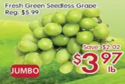 Sunny Food Mart Fresh Green Seedless Grape offer