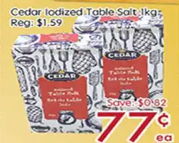 Sunny Food Mart Cedar Iodized Table Salt offer