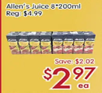 Sunny Food Mart Allen's Juice offer