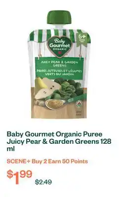 Voilà Baby Gourmet Organic Puree Juicy Pear & Garden Greens 128 ml offer