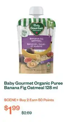 Voilà Baby Gourmet Organic Puree Banana Fig Oatmeal 128 ml offer