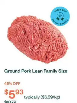 Voilà Ground Pork Lean Family Size offer