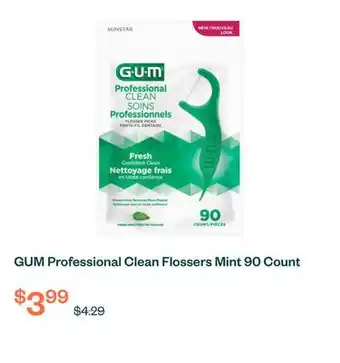 Voilà GUM Professional Clean Flossers Mint 90 Count offer