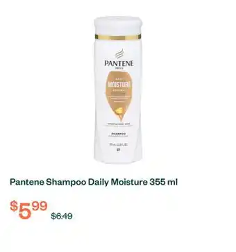 Voilà Pantene Shampoo Daily Moisture 355 ml offer