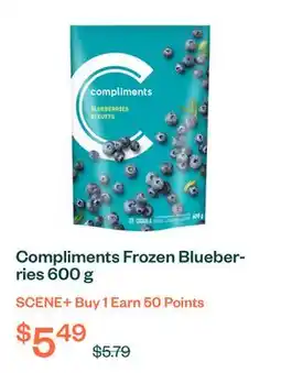 Voilà Compliments Frozen Blueberries 600 g offer