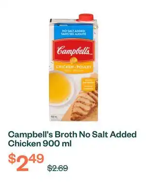 Voilà Campbell's Broth No Salt Added Chicken 900 ml offer