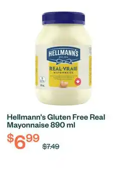 Voilà Hellmann's Gluten Free Real Mayonnaise 890 ml offer