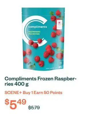 Voilà Compliments Frozen Raspberries 400 g offer