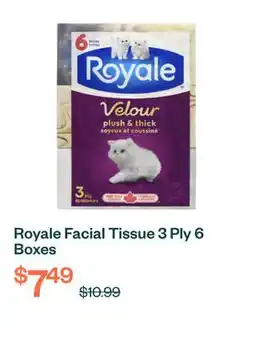 Voilà Royale Facial Tissue 3 Ply 6 Boxes offer