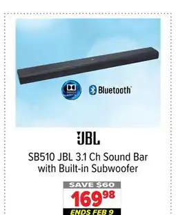 2001 Audio Video SB510 3.1 Ch Sound Bar with Built-in Subwoofer offer