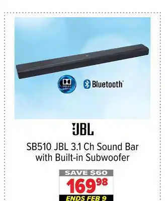 2001 Audio Video SB510 3.1 Ch Sound Bar with Built-in Subwoofer offer