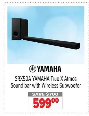 2001 Audio Video SRX50A True X Atmos Sound bar with Wireless Subwoofer offer