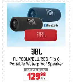 2001 Audio Video FLIP6BLK Flip 6 Portable Waterproof Speaker offer