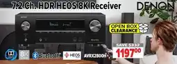 2001 Audio Video AVRX2800H 7.2 ch. HDR 8K Receiver offer