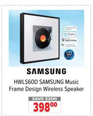 2001 Audio Video HWLS60D Music Frame Design Wireless Speaker offer