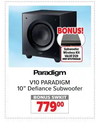 2001 Audio Video V10 10 Defiance Subwoofer offer