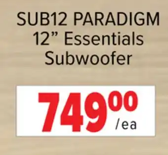 2001 Audio Video SUB12 12 Essentials Subwoofer offer