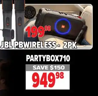 2001 Audio Video PARTYBOX710 PBWIRELESS - 2 PK offer