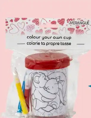 Party City Valentine's Day Colour Your Own Cup for Valentine/Anniversary Gift, 8-oz offer