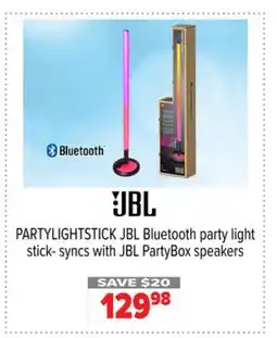 2001 Audio Video PARTYLIGHTSTICK Bluetooth party light stick- syncs with JBL PartyBox speakers offer