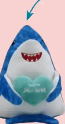 Party City 7-in Valentine's Day Plush Shark, Blue offer