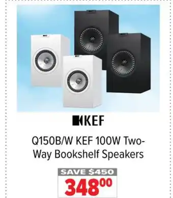 2001 Audio Video Q150B/W KEF 100W Two-Way Bookshelf Speakers offer