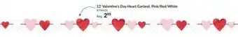 Party City 12' Valentine's Day Heart Garland, Pink/Red/White offer