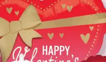 Party City Better with Bows Valentine's Day Balloon with Happy Valentine's Day Message, 18-in offer