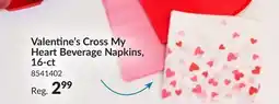 Party City Valentine's Cross My Heart Beverage Napkins, 16-ct offer